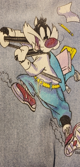 Vintage Jerry Leigh Capri Jeans sz 11 warner bro - Picture 4 of 7